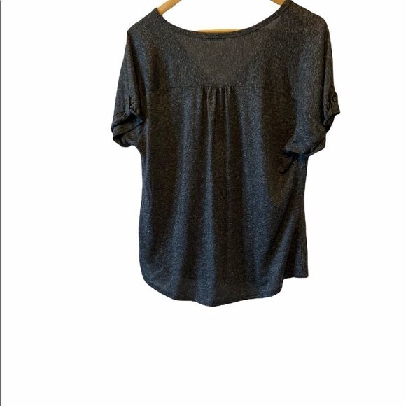 RICKIS Grey Linen&Cotton Blend Metallic Flex Tee L - Picture 4 of 8